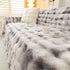 Thick Faux Fur Couch Cover Fluffy Fuzzy Warm Washable Furniture Protector for Kids Pets - TaroTextile
