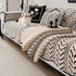 Thicken Stripe Plush Sofa Cover Cozy Warm Anti-slip Cushion Cover - TaroTextile