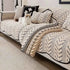 Thicken Stripe Plush Sofa Cover Cozy Warm Anti-slip Cushion Cover - TaroTextile