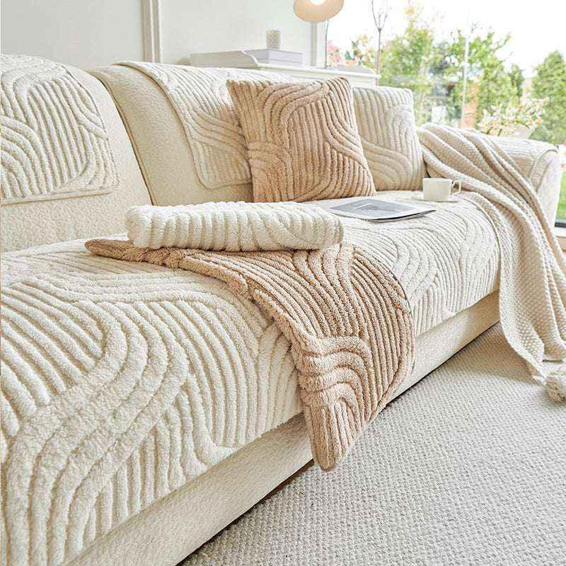 Thickened Non-slip Sofa Chair Mat Cozy Plush Couch Cushion Cover - TaroTextile