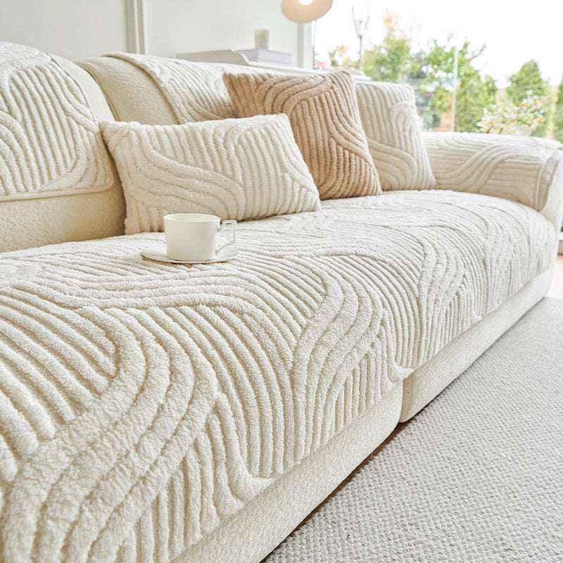 Thickened Non-slip Sofa Chair Mat Cozy Plush Couch Cushion Cover - TaroTextile