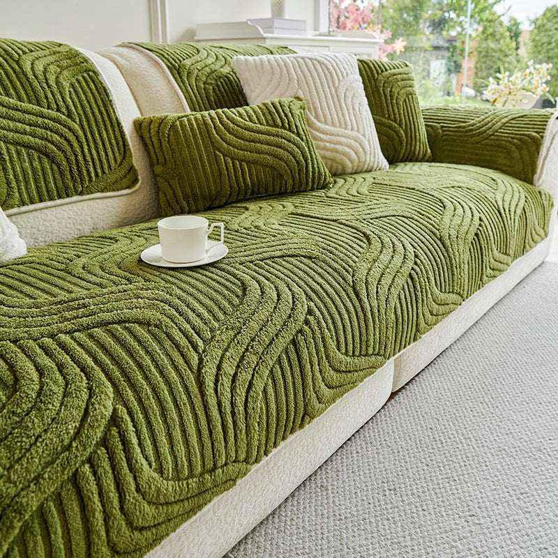 Thickened Non-slip Sofa Chair Mat Cozy Plush Couch Cushion Cover - TaroTextile