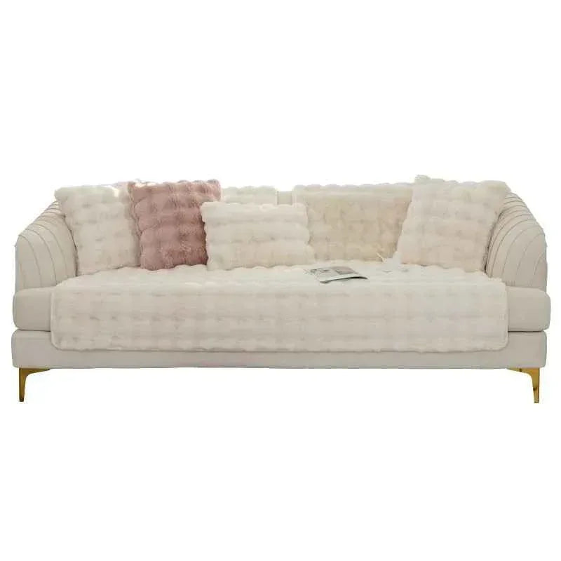 Thickened Plush Sofa Cover Soft Warm Futon Couch Cover Velvet Slipcover - TaroTextile