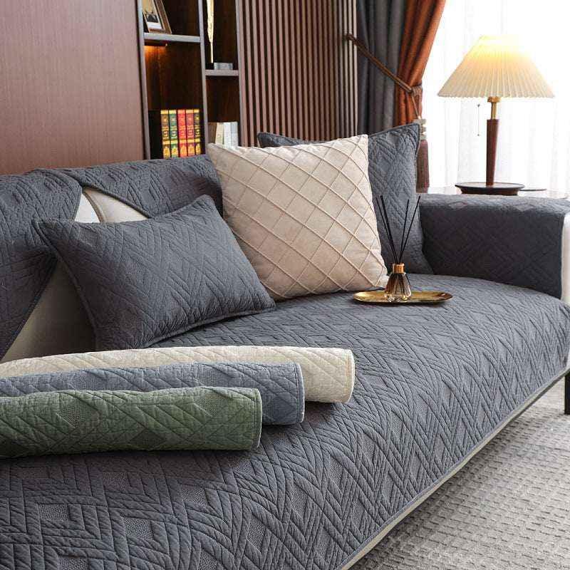 Universal Cotton Cozy Sofa Cover Non-slip Chair Cushion Cover Seat Mat - TaroTextile