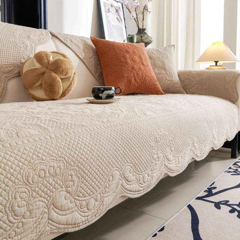 Universal Cotton Cozy Sofa Futon Cover Non-slip Chair Cushion Seat Mat - TaroTextile