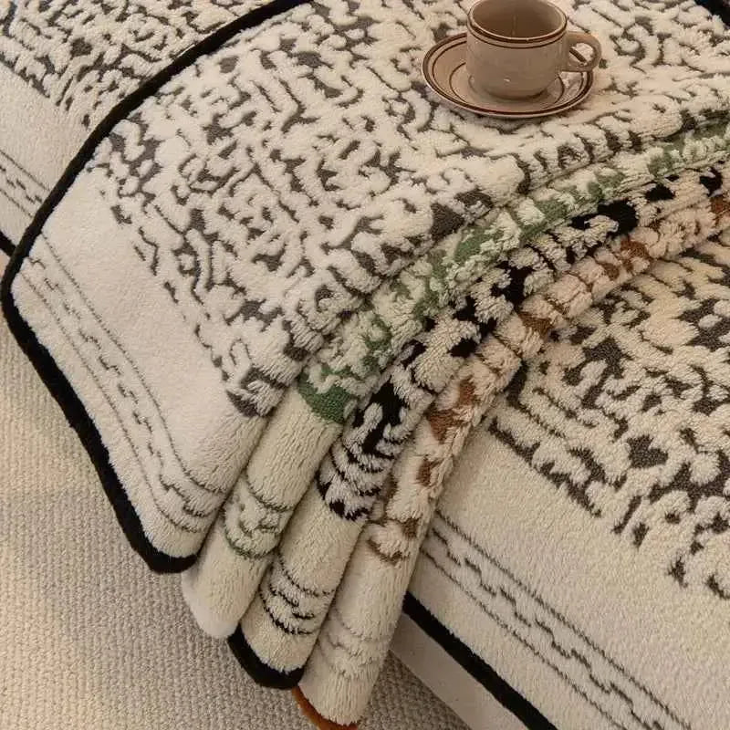 Universal Plush Cushion Cover Velvet Sofa Cover Soft Seat Futon Protector - TaroTextile