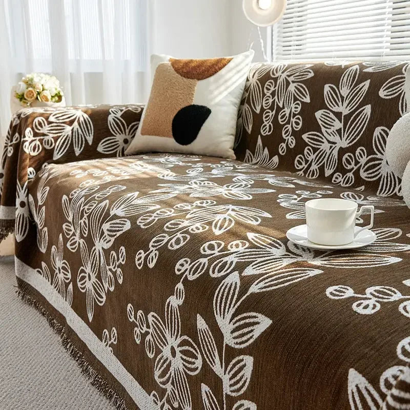 Universal Sofa Cover Chenille Durable Sofa Blanket Anti-scratch Furniture Protector - TaroTextile