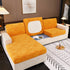 Striped Jacquard Fleece Furniture Covers Stretchable Non-Slip Cushion Covers for L-Shaped Couch, Pets