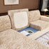 Striped Jacquard Fleece Furniture Covers Stretchable Non-Slip Cushion Covers for L-Shaped Couch, Pets
