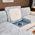 Striped Jacquard Fleece Furniture Covers Stretchable Non-Slip Cushion Covers for L-Shaped Couch, Pets