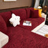 Striped Jacquard Fleece Furniture Covers Stretchable Non-Slip Cushion Covers for L-Shaped Couch, Pets