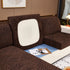 Striped Jacquard Fleece Furniture Covers Stretchable Non-Slip Cushion Covers for L-Shaped Couch, Pets