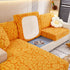 Flower Pattern Jacquard Fleece Stretch Sofa Cover, Non-Slip L-Shaped Couch Cushion Covers for Pets