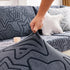 Starry Sky Jacquard Fleece Stretchable Non-Slip Cushion Covers Furniture Covers for L-Shaped Couch