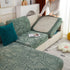 Starry Sky Jacquard Fleece Stretchable Non-Slip Cushion Covers Furniture Covers for L-Shaped Couch