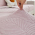 Cozy Plush Coral Fleece Sofa Cushion Slipcovers, Stretch Leaves Cushion Covers, Furniture Slipcovers