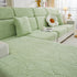 Cozy Plush Coral Fleece Sofa Cushion Slipcovers, Stretch Leaves Cushion Covers, Furniture Slipcovers