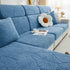 Cozy Plush Coral Fleece Sofa Cushion Slipcovers, Stretch Leaves Cushion Covers, Furniture Slipcovers