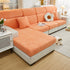 Cozy Plush Coral Fleece Sofa Cushion Slipcovers, Stretch Leaves Cushion Covers, Furniture Slipcovers