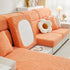 Cozy Plush Coral Fleece Sofa Cushion Slipcovers, Stretch Leaves Cushion Covers, Furniture Slipcovers