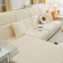 Cozy Plush Coral Fleece Sofa Cushion Slipcovers, Stretch Leaves Cushion Covers, Furniture Slipcovers