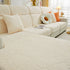 Cozy Plush Coral Fleece Sofa Cushion Slipcovers, Stretch Leaves Cushion Covers, Furniture Slipcovers