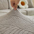 Cozy Plush Coral Fleece Sofa Cushion Slipcovers, Stretch Leaves Cushion Covers, Furniture Slipcovers