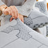 Happy Puzzle Jacquard Fleece Stretchable Cushion Cover, Non-Slip L Shaped Couch Covers for Pets