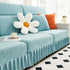 Elastic Skirted Couch Cushion Covers for 1/2/3/4-Seater Sofas, Furniture Protector for Pets, Kids