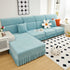 Elastic Skirted Couch Cushion Covers for 1/2/3/4-Seater Sofas, Furniture Protector for Pets, Kids