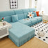 Elastic Skirted Couch Cushion Covers for 1/2/3/4-Seater Sofas, Furniture Protector for Pets, Kids