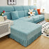 Elastic Skirted Couch Cushion Covers for 1/2/3/4-Seater Sofas, Furniture Protector for Pets, Kids