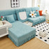 Elastic Skirted Couch Cushion Covers for 1/2/3/4-Seater Sofas, Furniture Protector for Pets, Kids