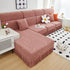 Elastic Skirted Couch Cushion Covers for 1/2/3/4-Seater Sofas, Furniture Protector for Pets, Kids