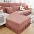 Elastic Skirted Couch Cushion Covers for 1/2/3/4-Seater Sofas, Furniture Protector for Pets, Kids