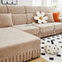 Elastic Skirted Couch Cushion Covers for 1/2/3/4-Seater Sofas, Furniture Protector for Pets, Kids
