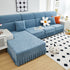Elastic Skirted Couch Cushion Covers for 1/2/3/4-Seater Sofas, Furniture Protector for Pets, Kids