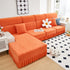 Elastic Skirted Couch Cushion Covers for 1/2/3/4-Seater Sofas, Furniture Protector for Pets, Kids