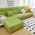Elastic Skirted Couch Cushion Covers for 1/2/3/4-Seater Sofas, Furniture Protector for Pets, Kids