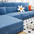 Elastic Skirted Couch Cushion Covers for 1/2/3/4-Seater Sofas, Furniture Protector for Pets, Kids