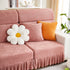 Sofa Seat Cover, Sunflower Patterned Elastic Skirted Couch Cushion Covers for 1/2/3/4-Seater Sofas