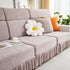 Sofa Seat Cover, Sunflower Patterned Elastic Skirted Couch Cushion Covers for 1/2/3/4-Seater Sofas