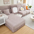 Sofa Seat Cover, Sunflower Patterned Elastic Skirted Couch Cushion Covers for 1/2/3/4-Seater Sofas