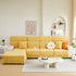 Sofa Seat Cover, Sunflower Patterned Elastic Skirted Couch Cushion Covers for 1/2/3/4-Seater Sofas