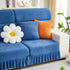 Sofa Seat Cover, Sunflower Patterned Elastic Skirted Couch Cushion Covers for 1/2/3/4-Seater Sofas