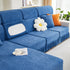 Sofa Seat Cover, Sunflower Patterned Elastic Skirted Couch Cushion Covers for 1/2/3/4-Seater Sofas