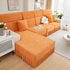 Sofa Seat Cover, Sunflower Patterned Elastic Skirted Couch Cushion Covers for 1/2/3/4-Seater Sofas