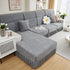 Sofa Seat Cover, Sunflower Patterned Elastic Skirted Couch Cushion Covers for 1/2/3/4-Seater Sofas