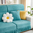 Sofa Seat Cover, Sunflower Patterned Elastic Skirted Couch Cushion Covers for 1/2/3/4-Seater Sofas