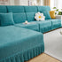 Sofa Seat Cover, Sunflower Patterned Elastic Skirted Couch Cushion Covers for 1/2/3/4-Seater Sofas